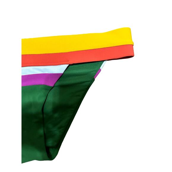 Robin Piccone navy multi bikini bottom size Medium NEW - Picture 2 of 6